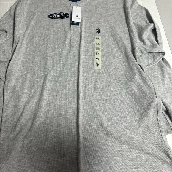 NET U.S. Polo Assn. Men's XXL Long Sleeve Thermal Shirt Natural Stretch Cream - Picture 6 of 8